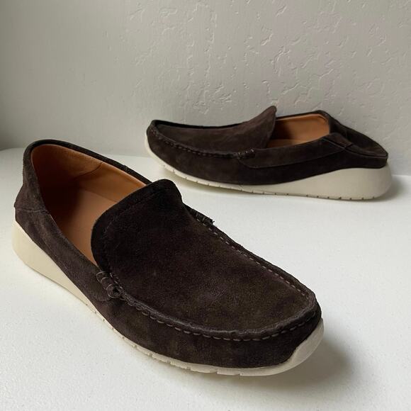 Olukai Ka'a Suede Loafers Men's 11 Brown Drop-In Heel Minimalist Old Money NEW